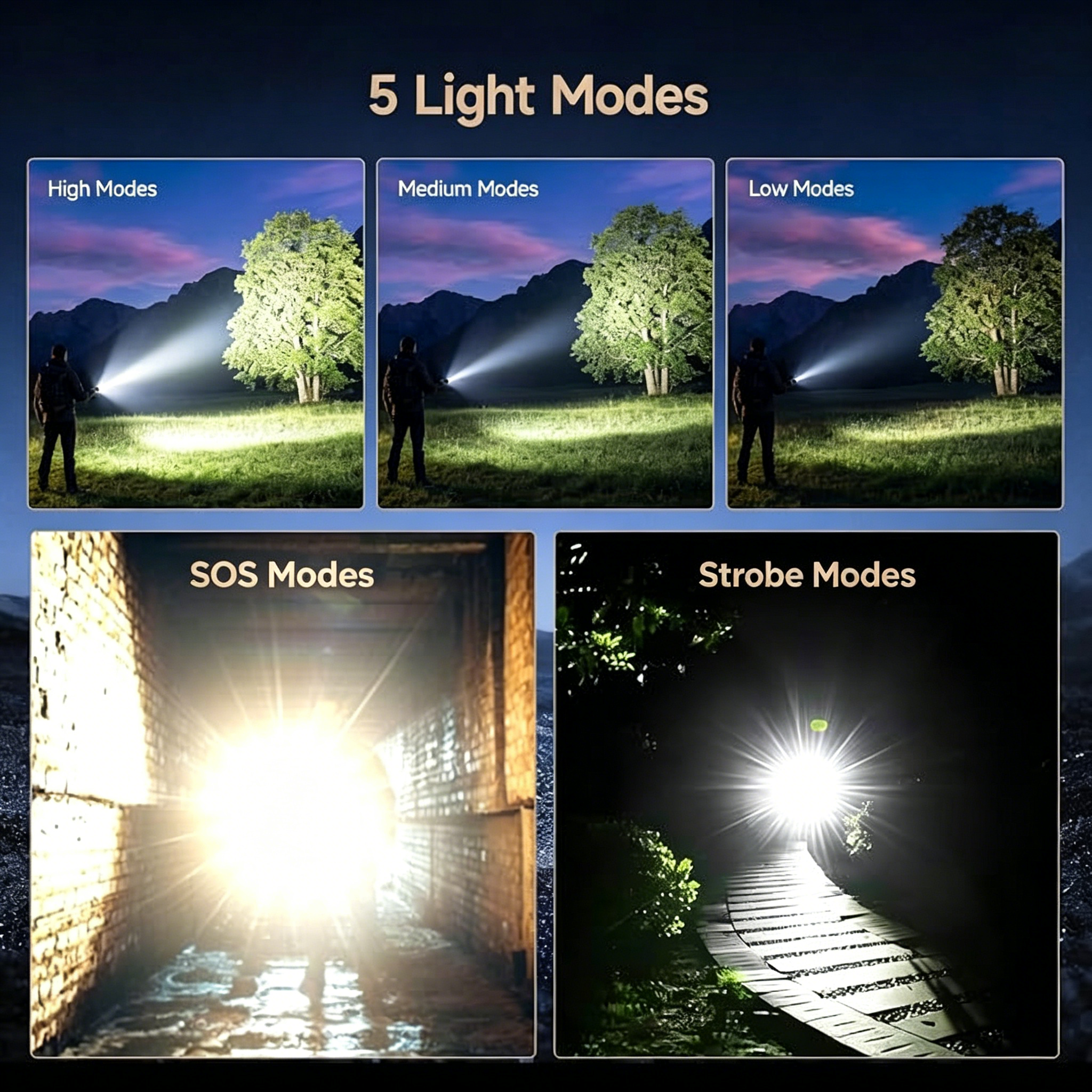 SkyFire 1376 Upgraded High-Power Flashlight