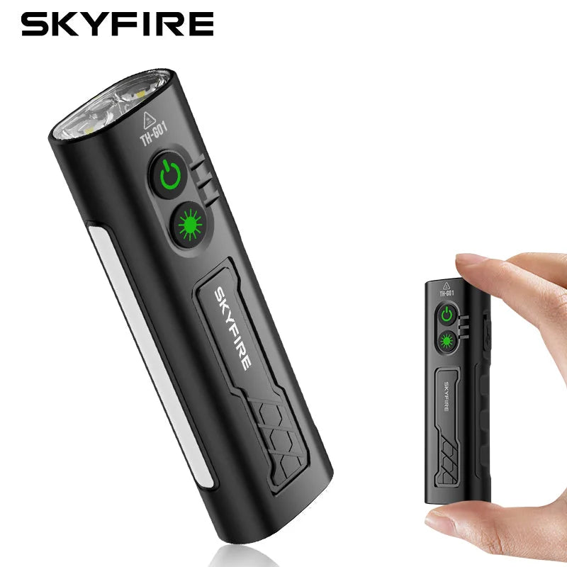 Skyfire EDC Flashlight 1500 Lumens UV Black Laser Flat Unibody Light#Color_black