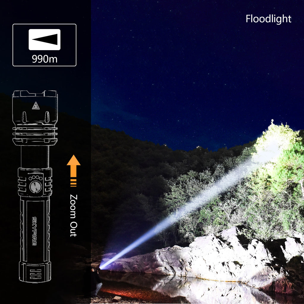 SkyFire® 1376 Upgraded High-Power Flashlight