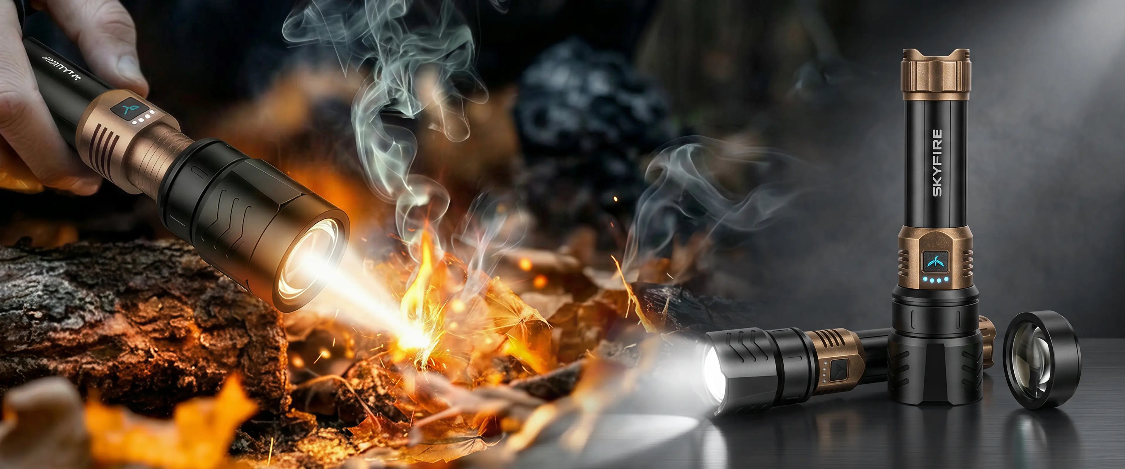SKYFIRE Flashlight Store | Ultra-Bright, Rechargeable & Fire-Starting