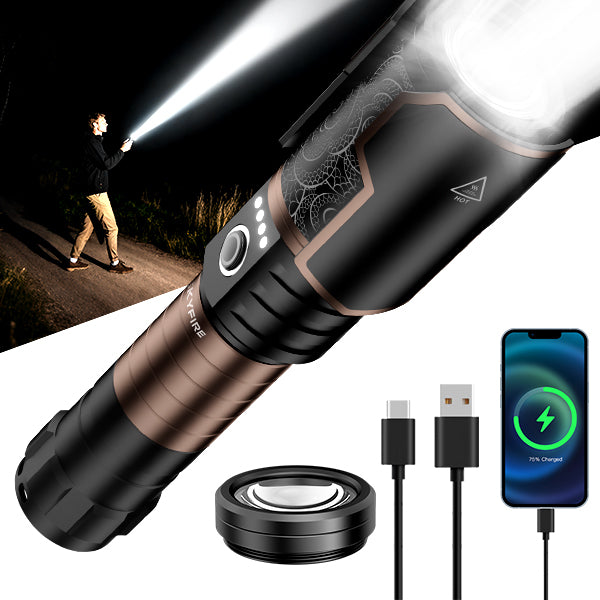 SkyFire® 2025 Ultra-Bright High-Power Flashlight