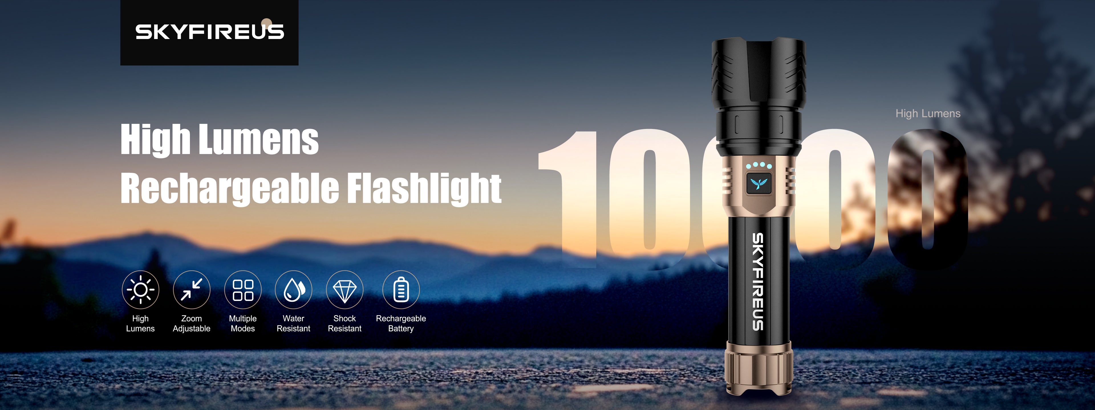 SKYFIRE 1097 [CANGLONG] Tactical Flashlight – 1300 Lumens