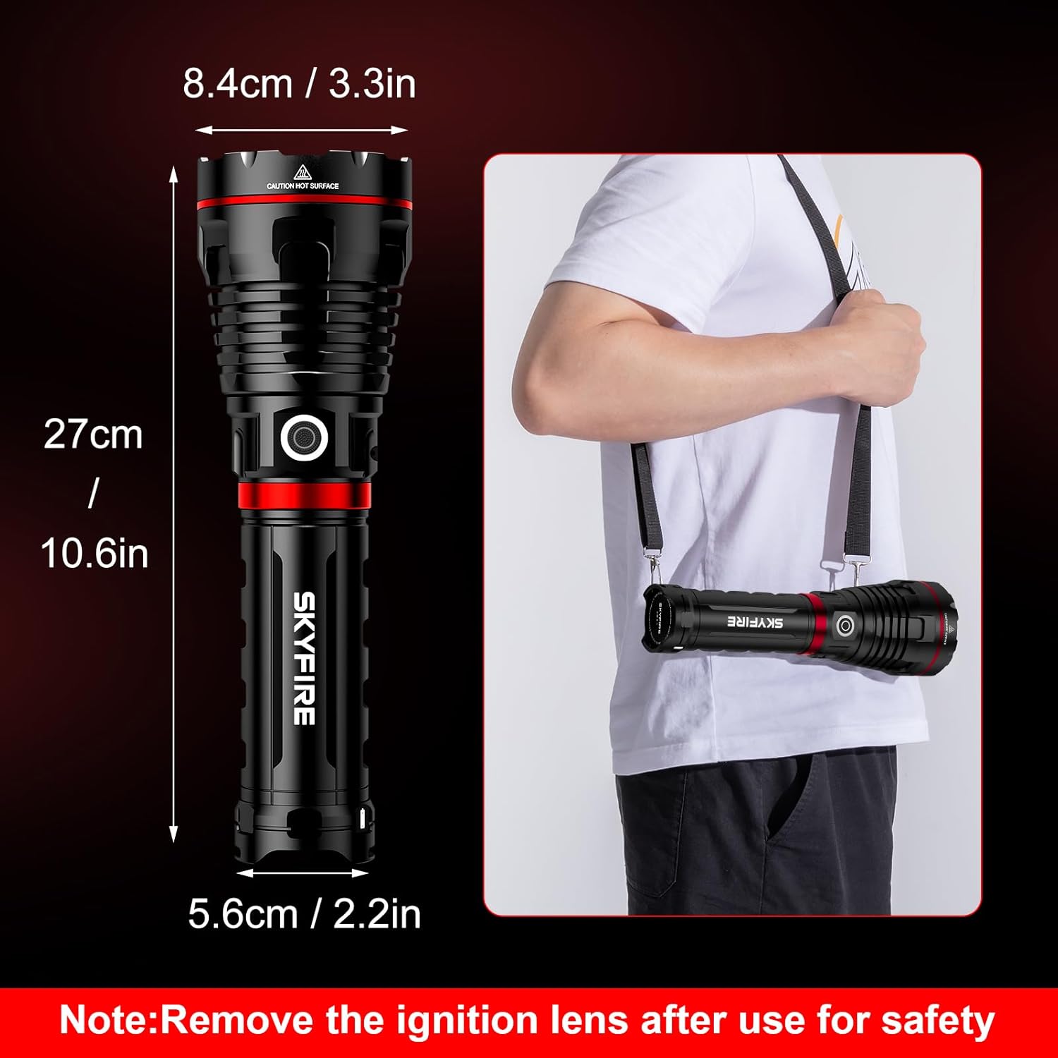 SkyFire 1209Pro Extra-Large Super Bright Flashlight