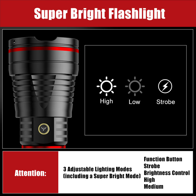 Rechargeable Flashlights High Lumens 990000, 2Pack Super Bright Flashlight Recha