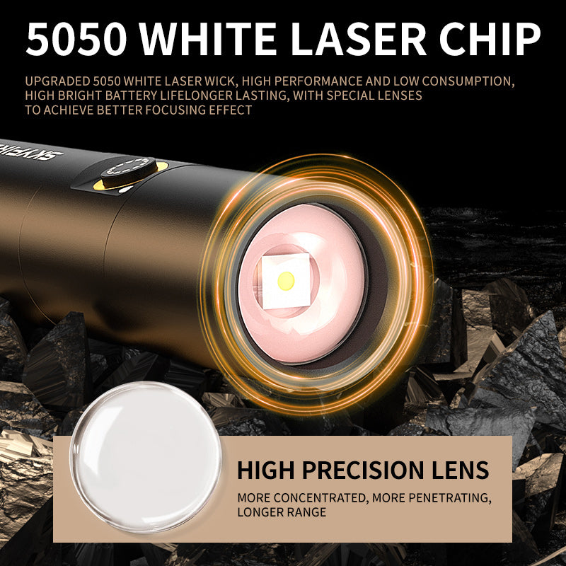 SKYFIRE 1353 Rechargeable Tactical Flashlight – 800 Lumens, Ignition Lens, Outdoor & Emergency Use