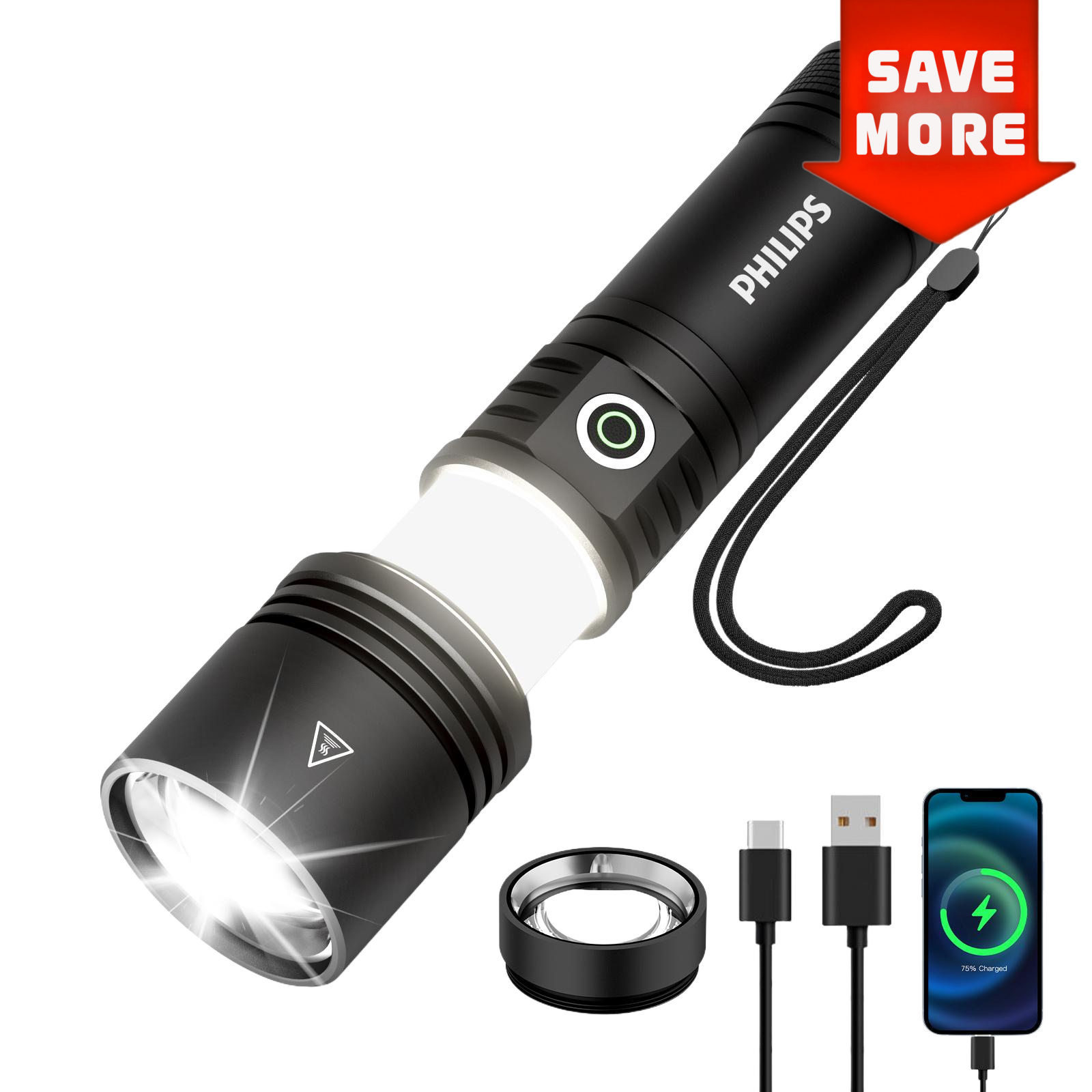 PHILIPS 5158 FLASHLIGHT 丨Camping Light & Fire-Starting