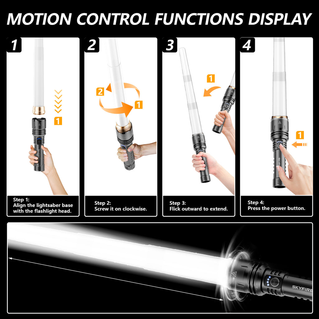 SkyFire® 1376 Upgraded High-Power Flashlight