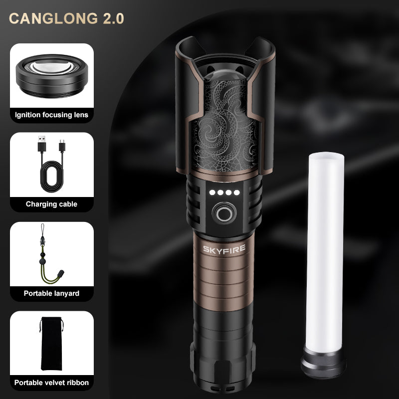 SkyFire® 2025 Ultra-Bright High-Power Flashlight